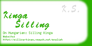 kinga silling business card